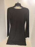 Women’s Black Ribbed Long-Sleeve Bodycon Mini Dress