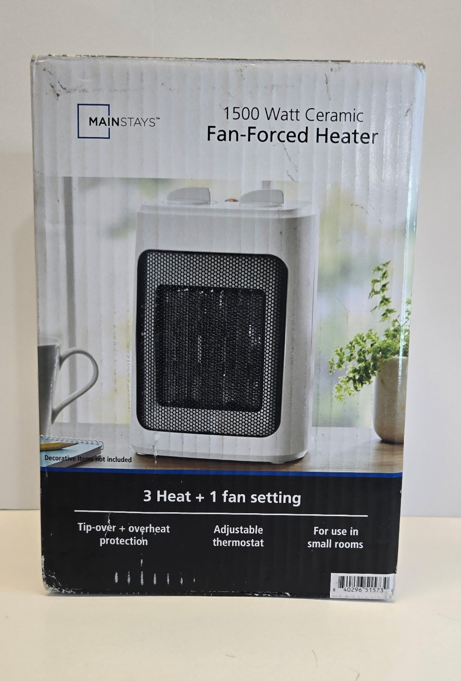 Mainstays 1500-Watt Ceramic Fan-Forced Space Heater
