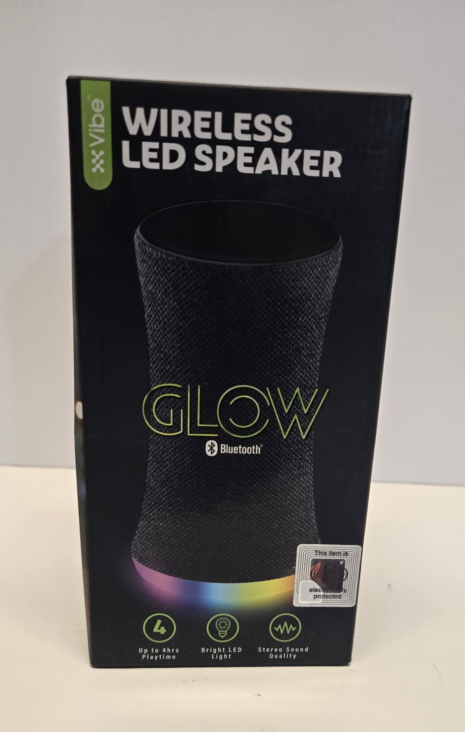 Vibe Glow Wireless LED Bluetooth Speaker – Black