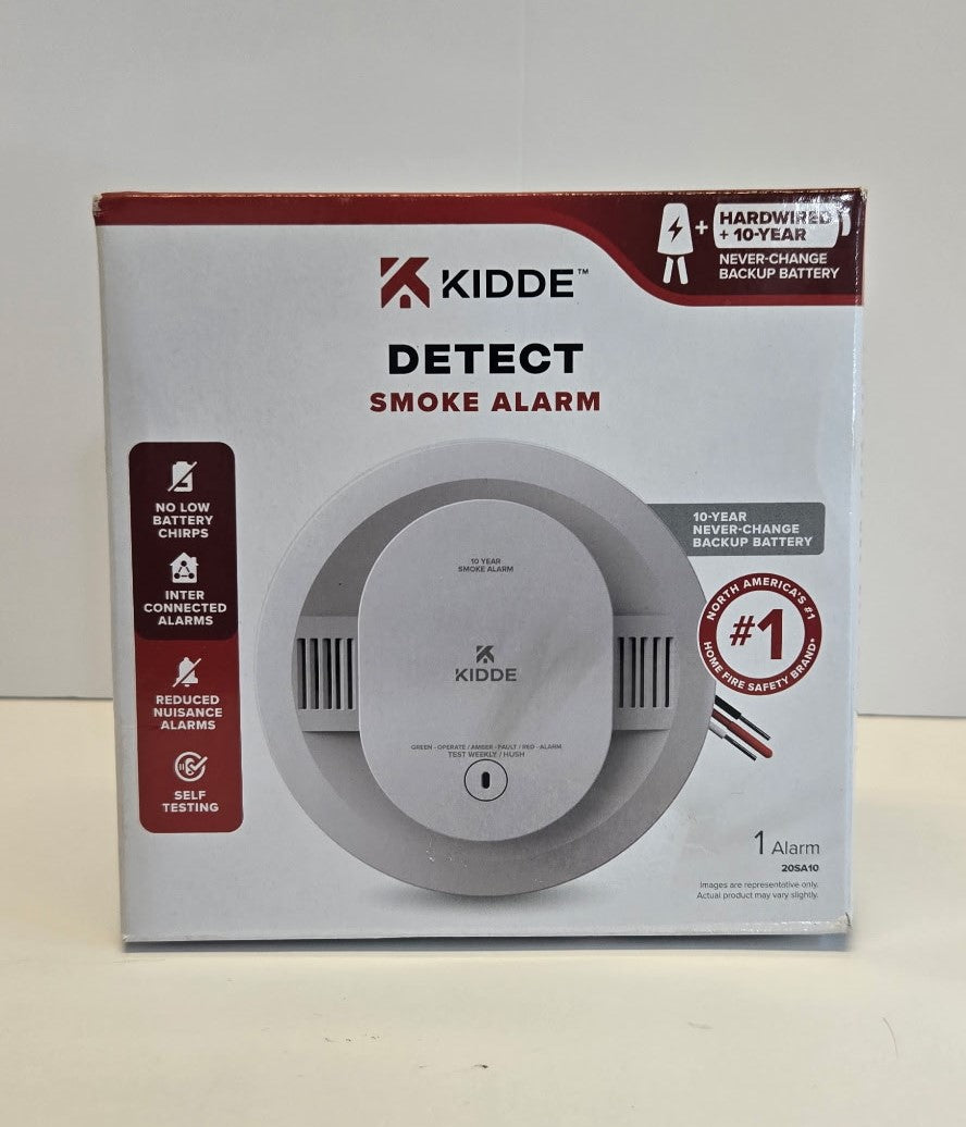 Kidde Detect Hardwired Smoke Alarm with 10-Year Backup Battery – Model 20SA10