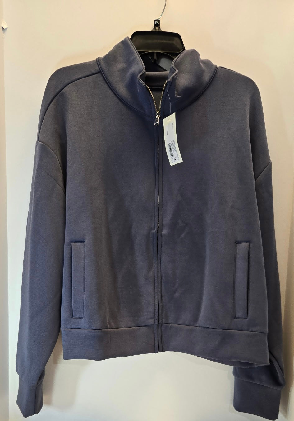 A New Day Women’s Full-Zip Sweatshirt Jacket – Blue, Size 1X