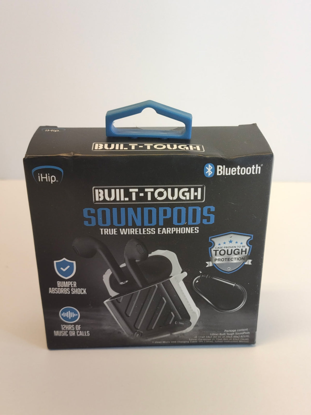 iHip Built-Tough SoundPods True Wireless Bluetooth Earphones – Black