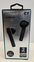 CT TEK True Wireless Stereo Earbuds with Charging Case – Black