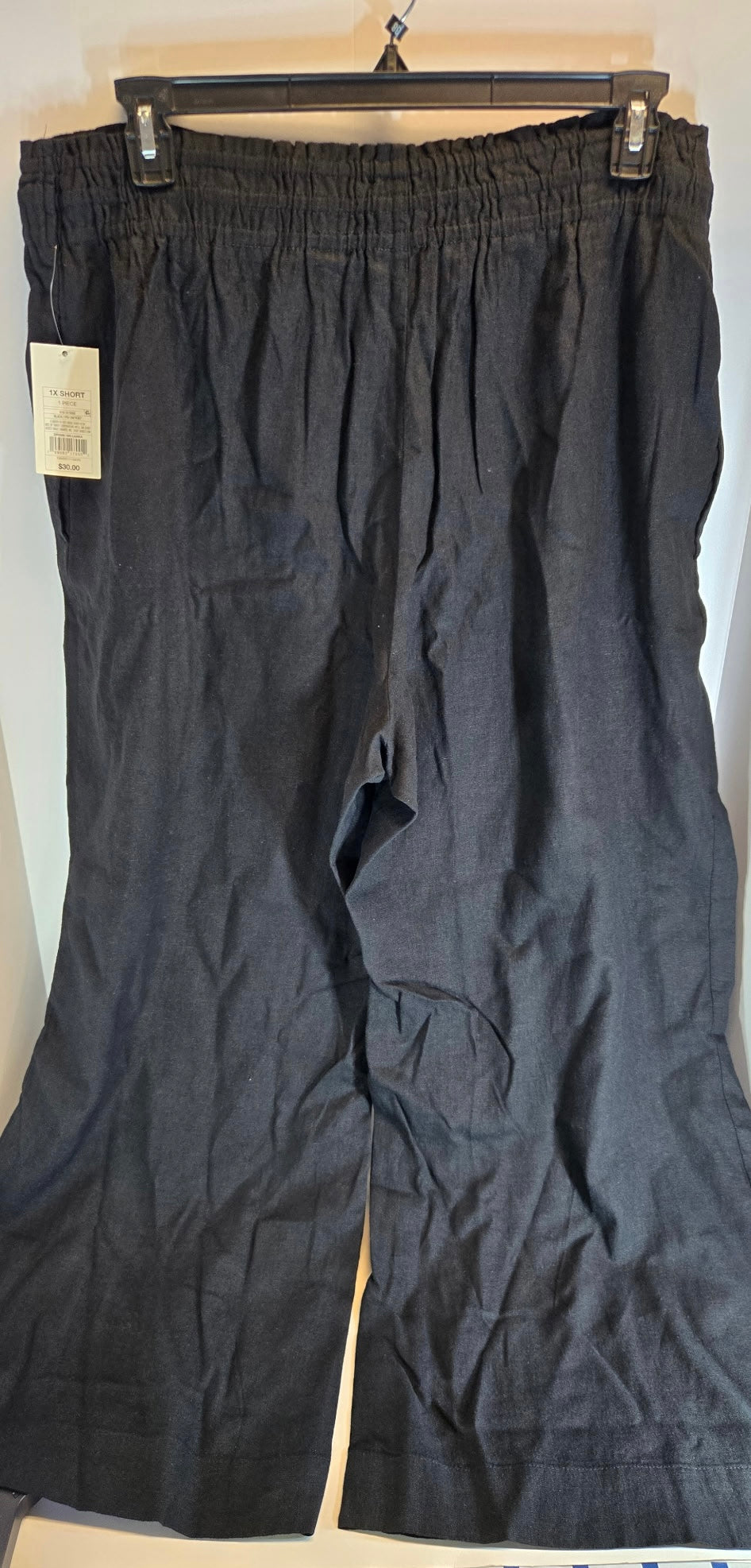 Women’s Black Pull-On Pants – Size 1X Short – New With Tags